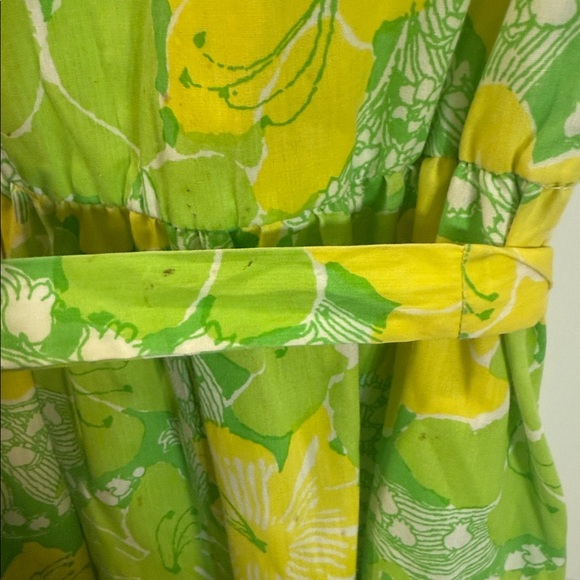 Vintage 60-70’s Lilly Pulitzer dress green/yellow "Limoncello Sunbelievable" 10 - Picture 7 of 7